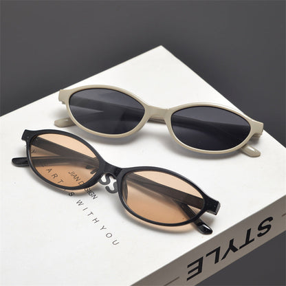 Slim Oval Acetate Sunglasses