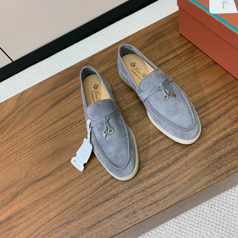 Gray Suede Loafers
