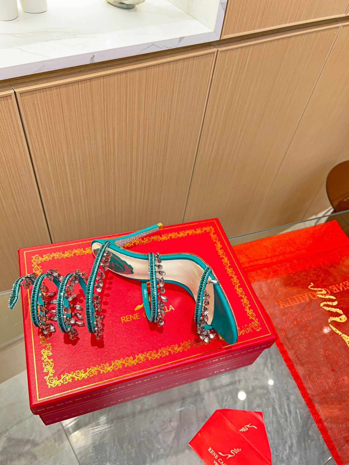 Cleo Crystal Strap Sandals