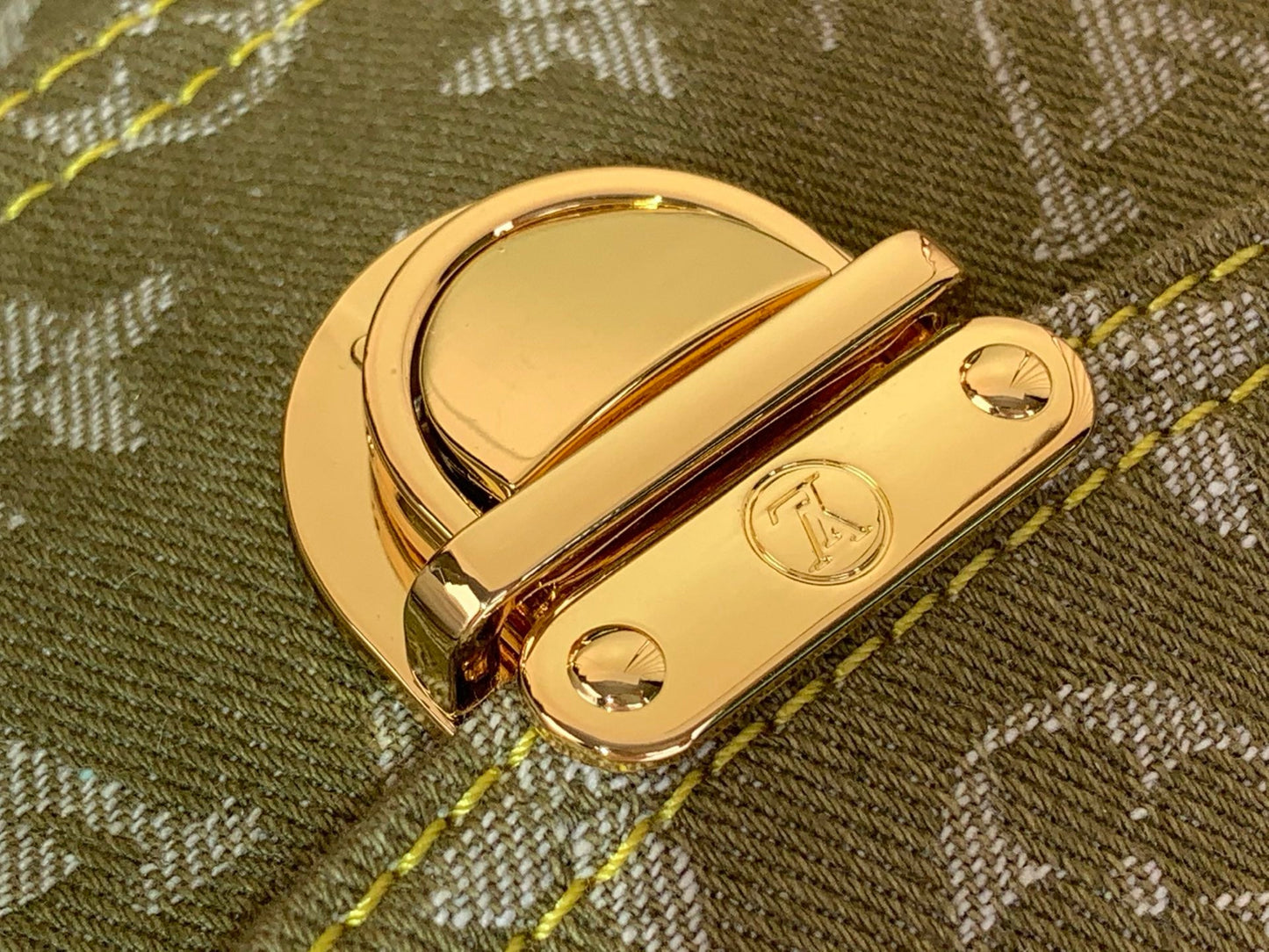 Vintage Denim Messenger Bag Green